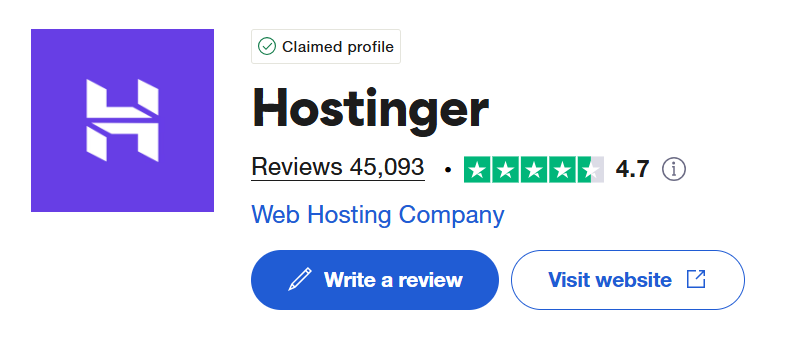 hostinger excellent review