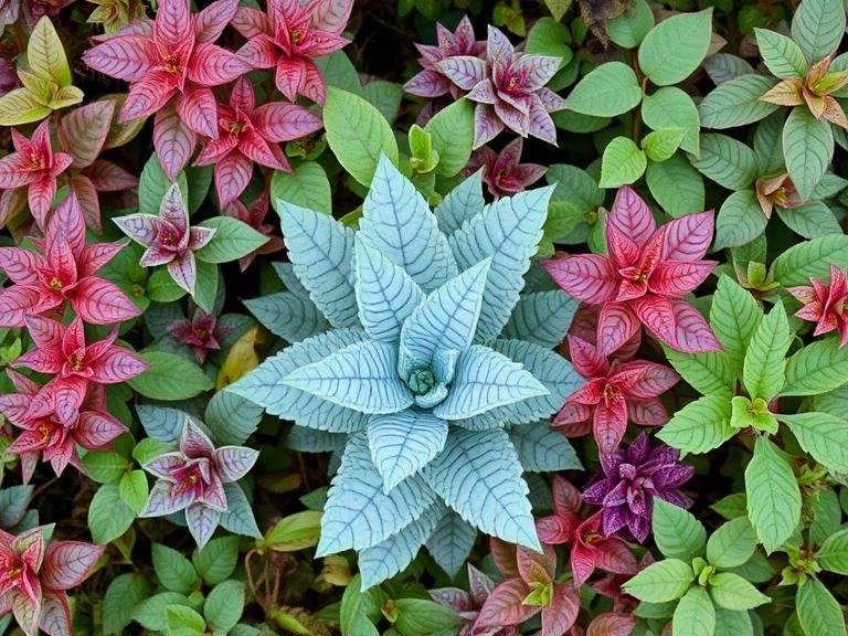 backyard plants with varied foliage