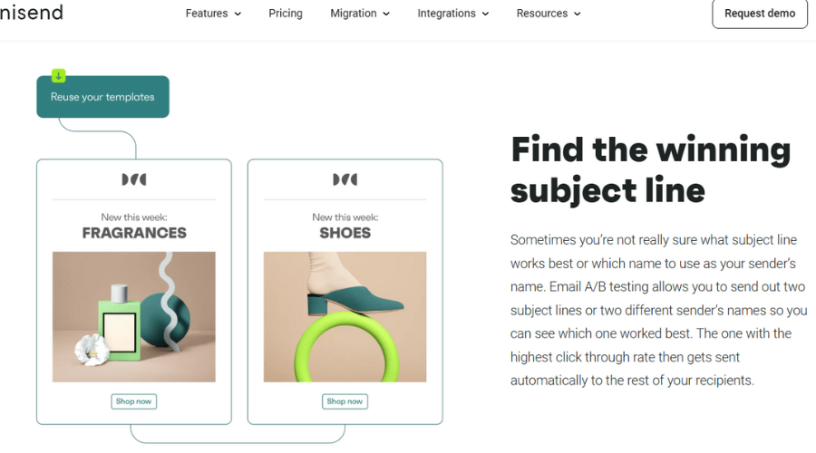 omnisend A/B testing